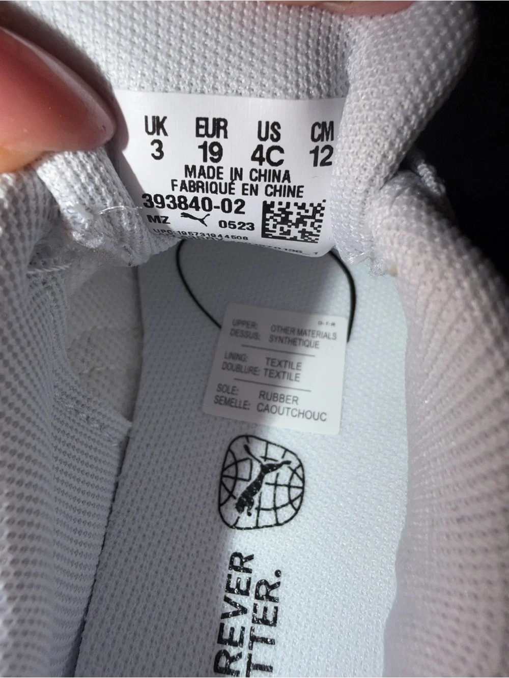 Puma Kids White Low-Top Sneakers